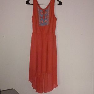 Beautiful embroidery peach pink color dress